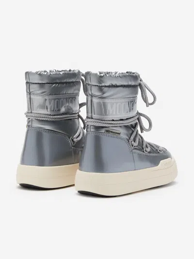Moon Boot Kids Jr Park Boots In Silver