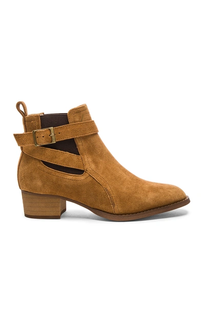 Tony Bianco Rigby Bootie In Whiskey Velvet Suede