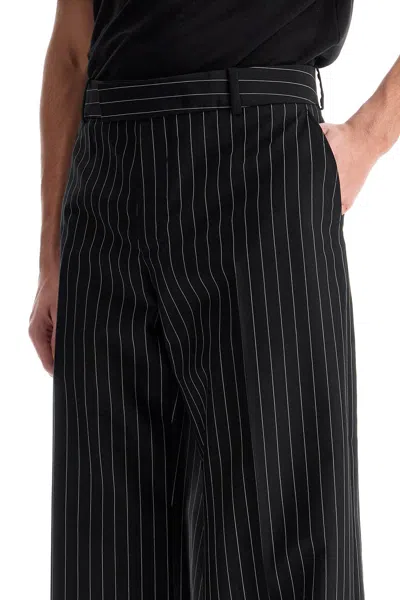 Shop Alexander Mcqueen Low Waisted Pinstripe