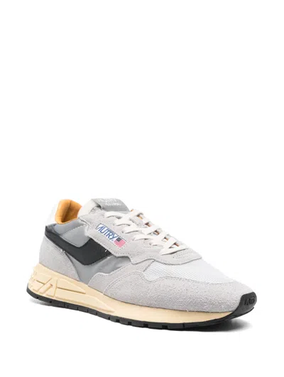 Autry Gray Suede And Nylon Reelwind Low Sneakers And Space