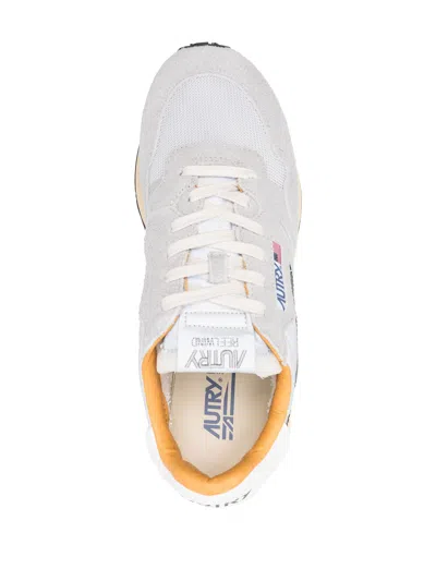 Autry Gray Suede And Nylon Reelwind Low Sneakers And Space