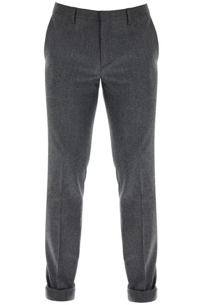 Shop Paul Smith Slim Fit Flannel Trousers In Eight