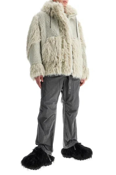 Sacai Gray Garment Dye Rip Stop Cargo Pants