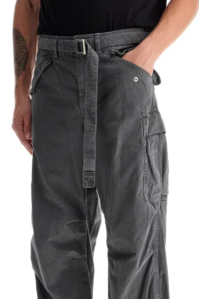 Sacai Gray Garment Dye Rip Stop Cargo Pants
