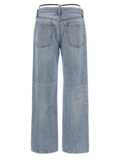 Alexander Wang Prestyle Diamante Charm Jeans In Blue
