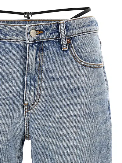 Alexander Wang Prestyle Diamante Charm Jeans In Blue