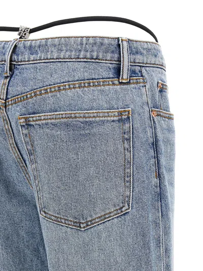 Alexander Wang Prestyle Diamante Charm Jeans In Blue