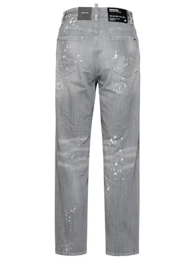 Dsquared2 Distressed Low-rise Cropped Jeans In Gray