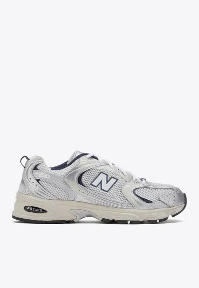 New Balance 530 Low-top Sneakers In Silver Metallic With Summer Fog And Nb Navy In Silver