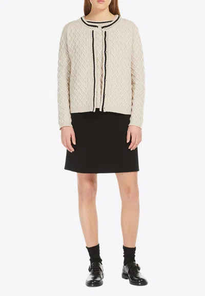 Shop 's Max Mara Ali A-line Wool Mini Skirt In Black