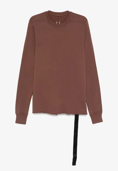 Rick Owens Drkshdw Crew-neck Sweatshirt In Brown