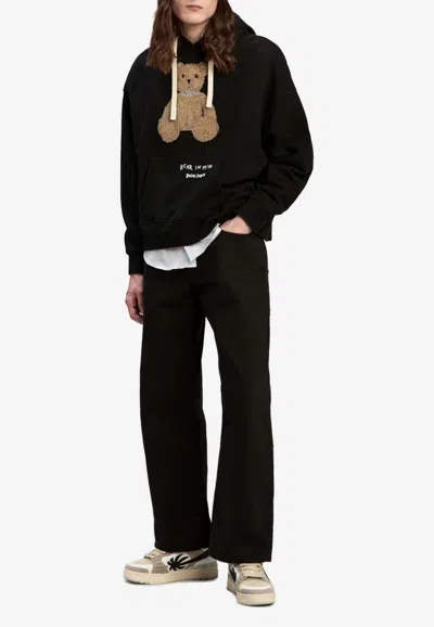 Shop Palm Angels Bear In Mind Hooded Sweatshirt In Black