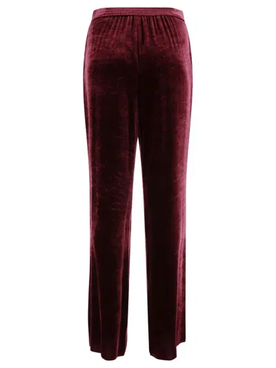 Etro Red Pants With Elastic Waistband In Red