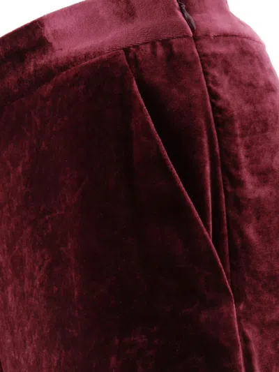 Etro Red Pants With Elastic Waistband In Red