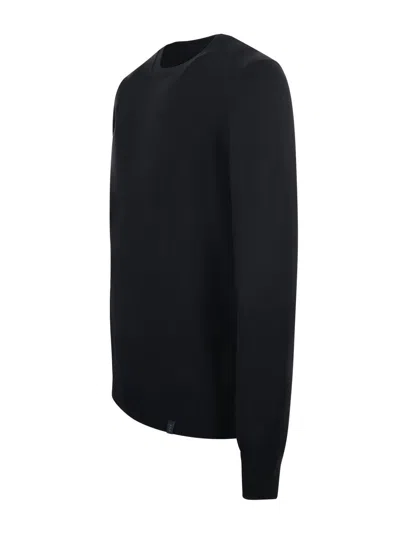 Fay Black Virgin Wool Sweater In Multicolor