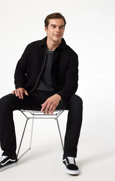 Mavi Jake Slim Leg In Dark Smoke Supermove In Black