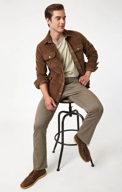 Mavi Matt Relaxed Straight Leg In Olive Casual Twill In Green