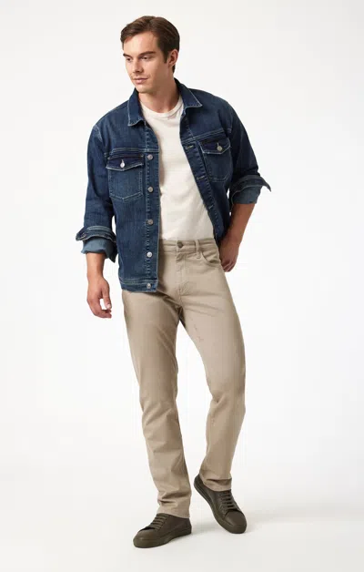 Mavi Zach Straight Leg In Sand Casual Twill In Beige