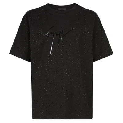 Giuseppe Zanotti Logo-print Cotton T-shirt In Black