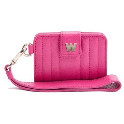 Wolf 1834 Mimi Credit Card Holder With Wristlet In In Pink