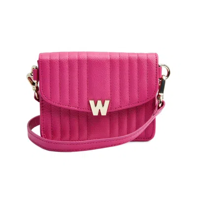 Wolf Mimi Mini Bag With Wristlet & Lanyard In Pink