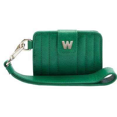 Wolf 1834 Mimi Credit Card Holder With Wristlet In In Green