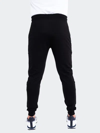 Maceoo Blueside Black Joggers In Black