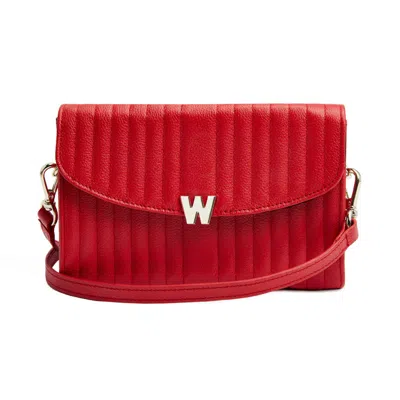 Wolf 1834 Mimi Crossbody Bag With Wristlet In Red In Red