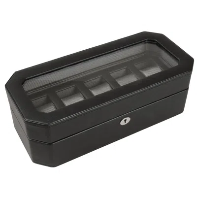 Wolf Windsor 5 Piece Watch Box In Black