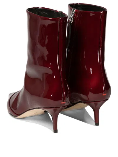 Shop Aeyde "roe" Patent Leather Ankle Boots In Red