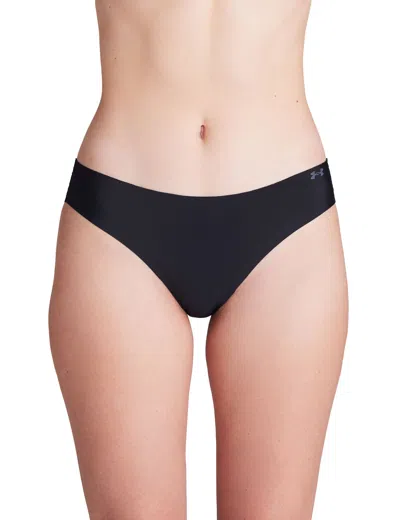 Under Armour Pure Stretch 3-pack No Show Bikini In Black