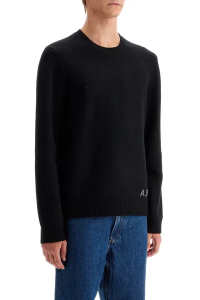 Shop Apc 'compact Wool Edward Pullover Sweater In Black