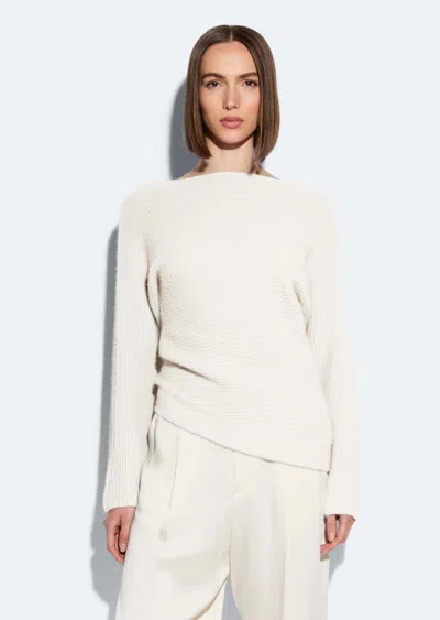 Lapointe Cashmere Asymmetric Sweater In Cream