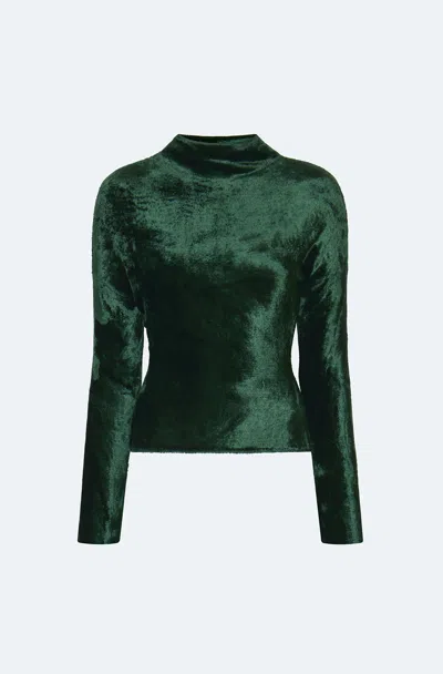 Lapointe Velvet Dolman Top In Forest
