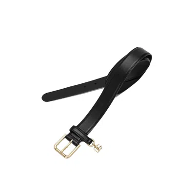 Dolce & Gabbana Adjustable Smooth Leather Belt With Gold-tone Buckle