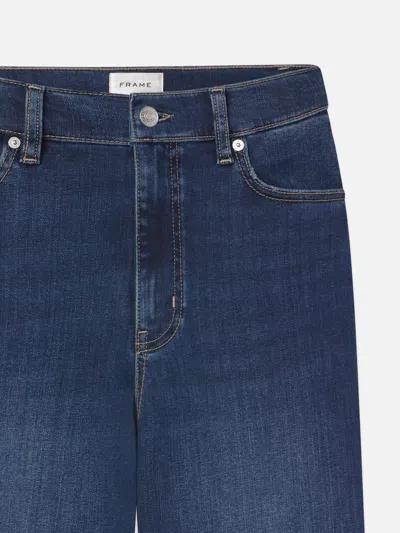 Frame Blue Wide Jeans With Drawstring In Blue