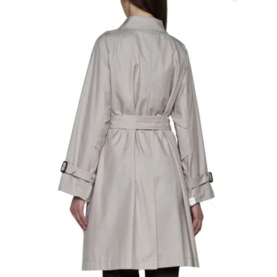 Max Mara The Cube Blend Cotton Trench Coat Women In Gray