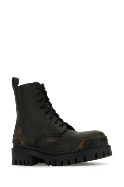 Shop Balenciaga Boots In Blackbrown