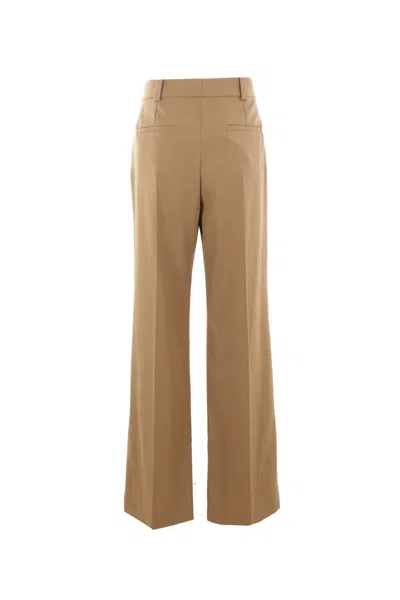 Shop Chloé Chloè Trousers In Coconut Brown