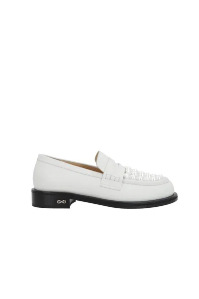 Shop Mach & Mach Flat Shoes In White