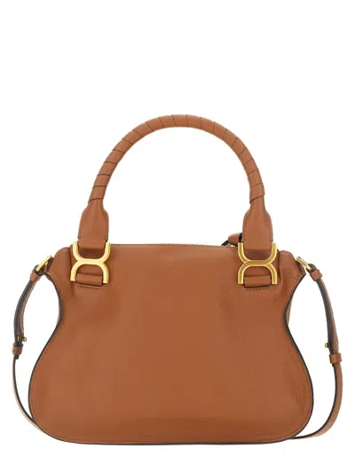 Chloé Chloe Women Brown Leather Medium Marcie Handbag In Multicolor