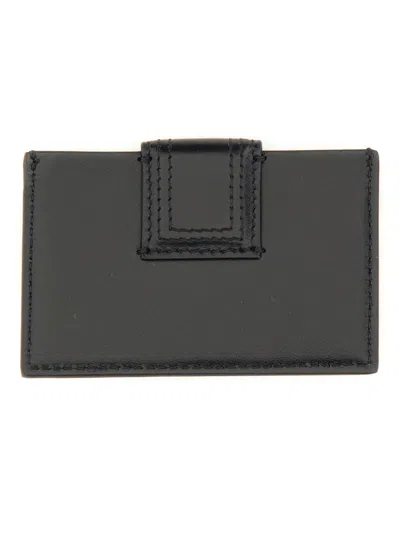 Jacquemus Women Le Bambino Leather Card Case In Black