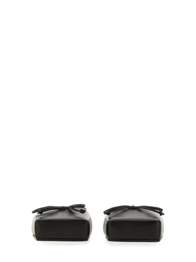 Jacquemus Les Mules Plates Leather Ballet Flat In Black