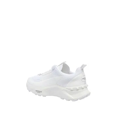 Valentino White Fabric And Mesh True Act Sneakers In White