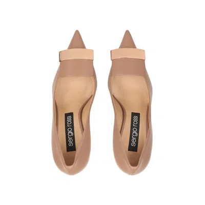 Sergio Rossi Sr1 Pointed Toe Pumps In Beige