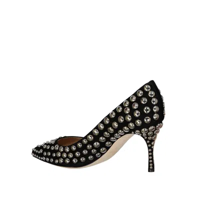 Sergio Rossi Godiva 075 Studs Leather Pumps In Black