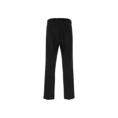 Shop Prada Wool Tailored Pants In Black