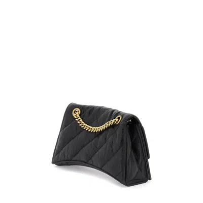 Balenciaga Crush Small Shoulder Bag In Black