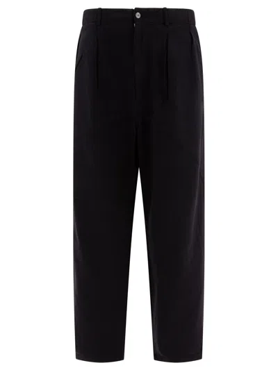 Shop Nanamica Pleated Trousers In Black