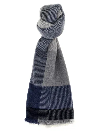 Shop Brunello Cucinelli Check Scarf Scarves, Foulards In Multicolor